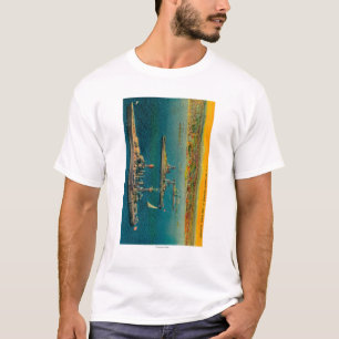 Camiseta U.S. Acorazados anclados en Long Beach