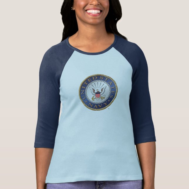 Camiseta U.S. Bella de las mujeres de la marina de (Anverso)