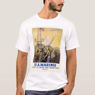 Camiseta U.S. Infantes de marina - primero luchar para la