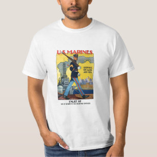 Camiseta U.S. Infantes de marina: ¡Servicio en tierra y el