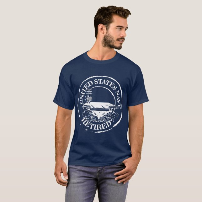 Camiseta U.S. Marina de guerra jubilada (portador) (Anverso completo)