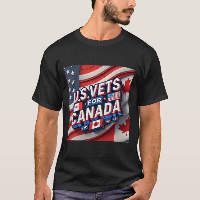 Camiseta U.s. Vets For Canada Brothers In Arms Sticker  (Anverso)