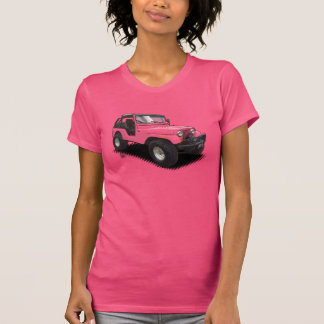 Camiseta U-Selección el coche de cuatro ruedas del color en