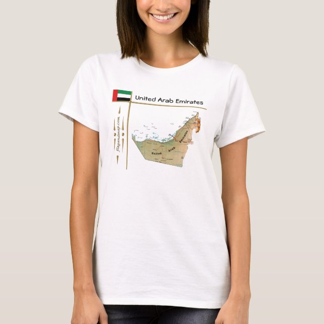 Camiseta UAE Mapa + Bandera + Título (Anverso)