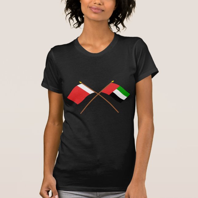 Camiseta UAE y banderas cruzadas Dubai (Anverso)