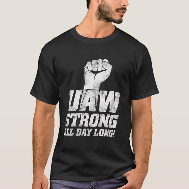 Camiseta Uaw Strike Red Tee Unión de Trabajadores Automátic (Anverso)