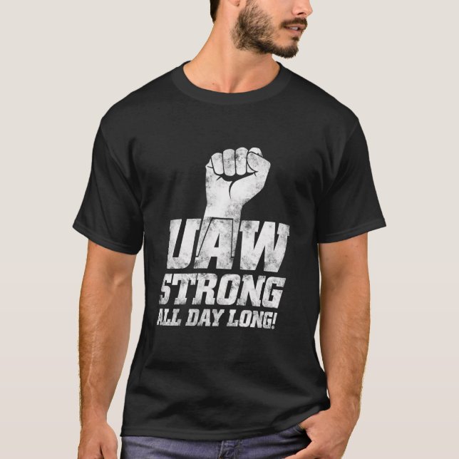 Camiseta Uaw Strike Red Tee Unión de Trabajadores Automátic (Anverso)