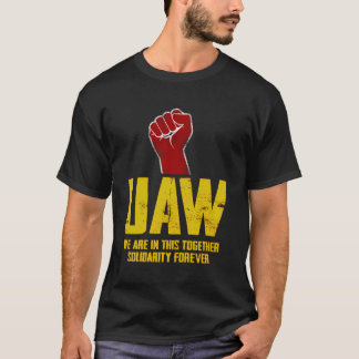 Camiseta Uaw Strike Red Tee Unión de Trabajadores Automátic