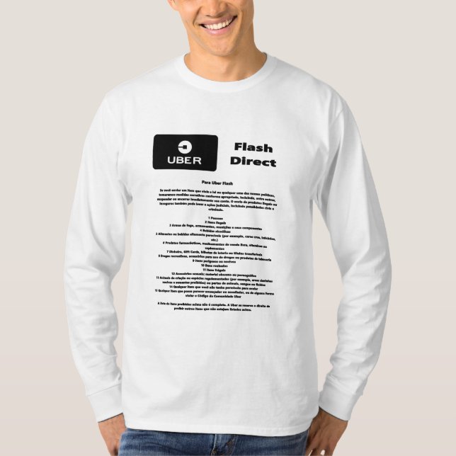 Camiseta Uber Flash Direct Diretrizes (Anverso)