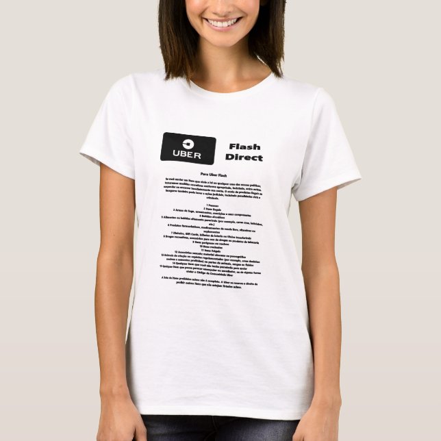 Camiseta Uber Flash Direct Diretrizes (Anverso)