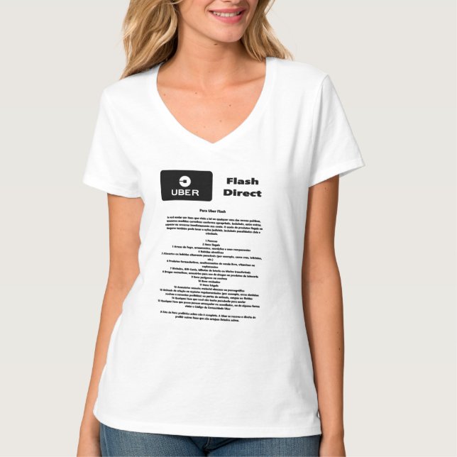 Camiseta Uber Flash Direct Diretrizes (Anverso)