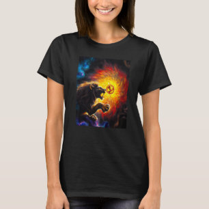Camiseta ÜBERMENSCH LEÓN vs el Dragón Nietzche impresionist