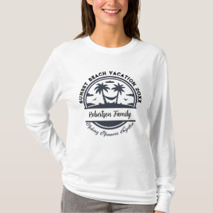 Camiseta Ubicación de la fecha de nombre personalizado que 