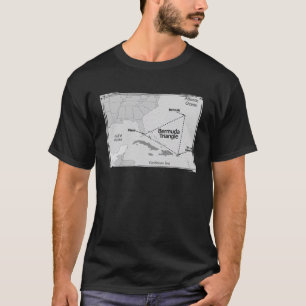 Camiseta Ubicación del Triángulo de las Bermudas Triángulo