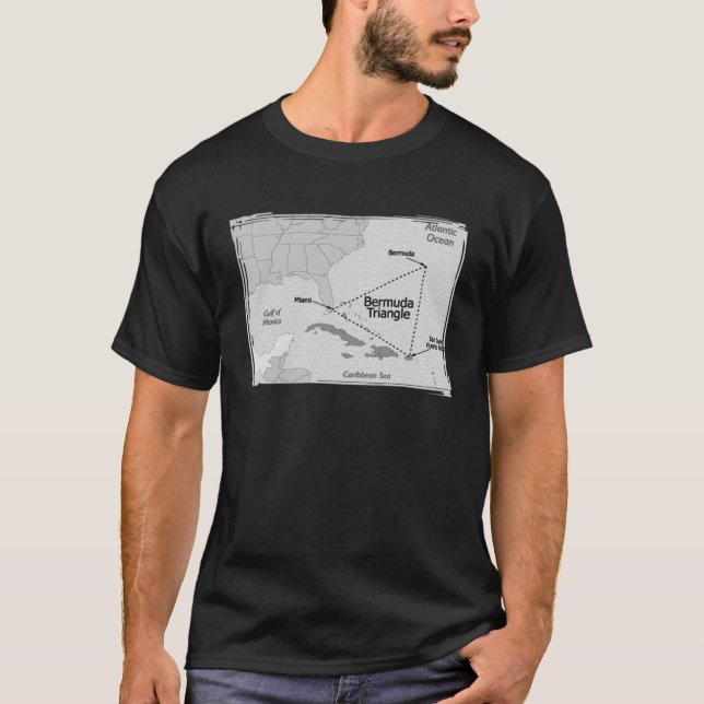 Camiseta Ubicación del Triángulo de las Bermudas Triángulo  (Anverso)