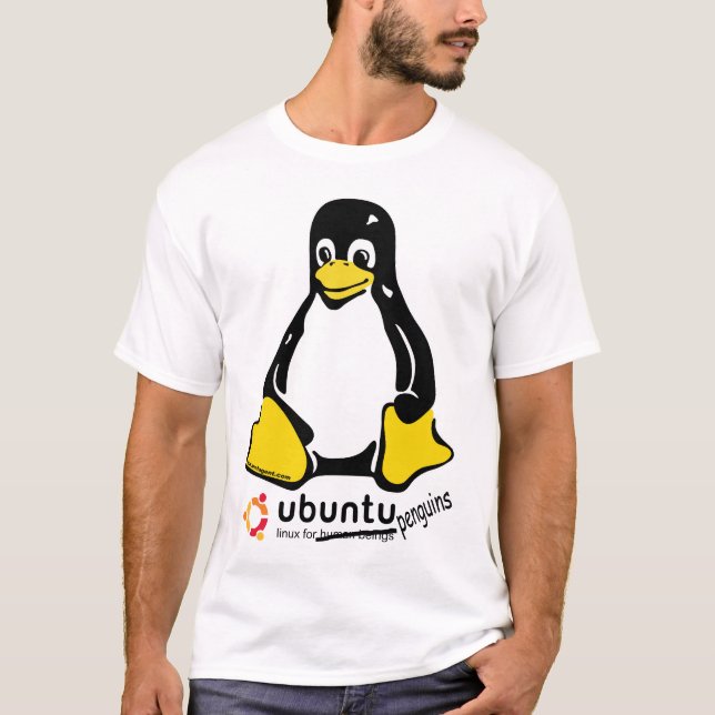 Camiseta Ubuntu-Linux para los pingüinos (Anverso)