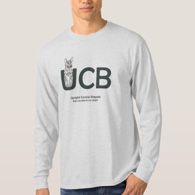 Camiseta UCB cría el T envuelto largo de los hombres del (Anverso)