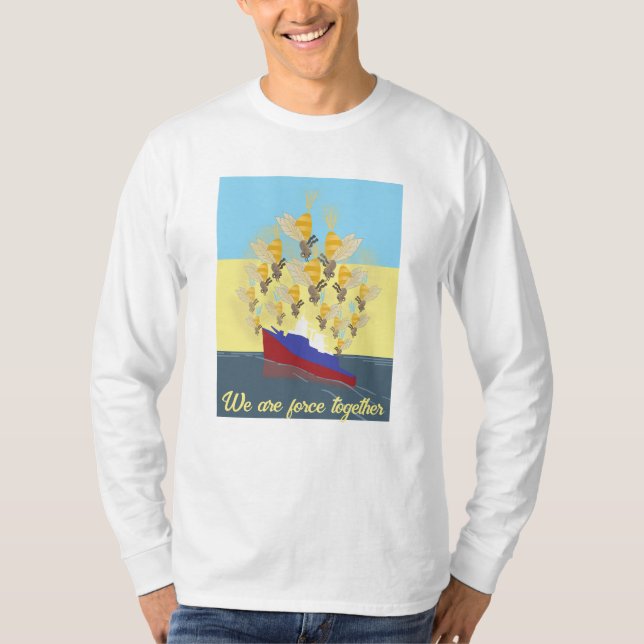 Camiseta Ucrania "amarillo azul" colorido (Anverso)