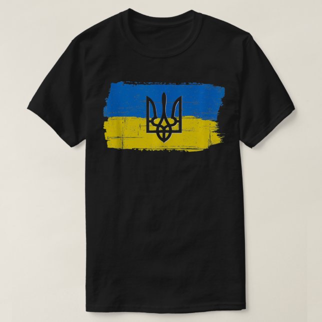Camiseta Ucrania antigua Ucrania Bandera ucraniana apoyo al (Diseño del anverso)