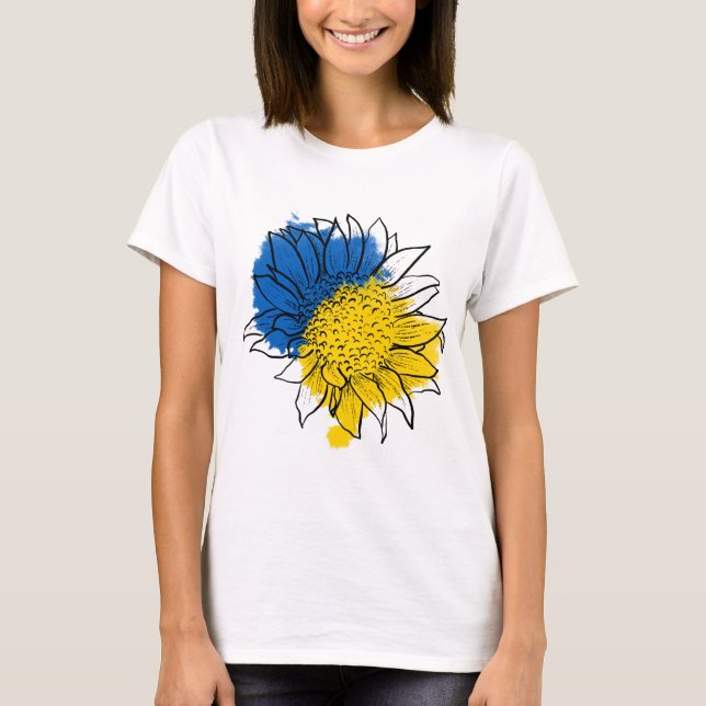 Camiseta Ucrania apoya el girasol (Anverso)