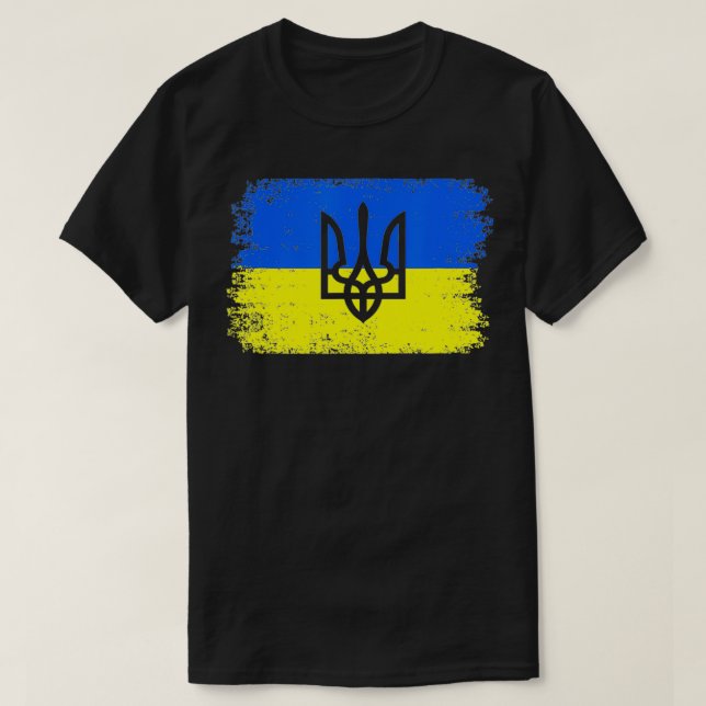 Camiseta Ucrania, apoyo la bandera ucraniana (Diseño del anverso)