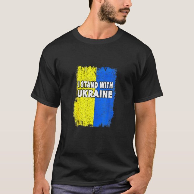 Camiseta Ucrania, apoyo la bandera ucraniana (Anverso)