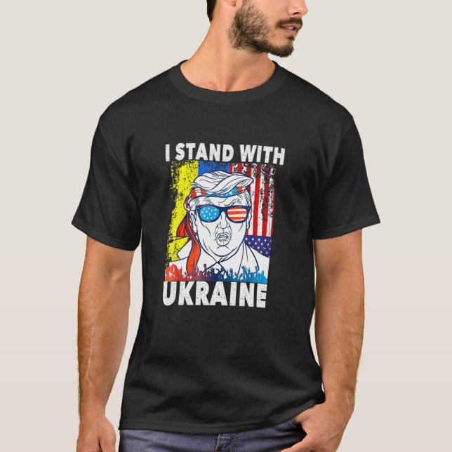 Camiseta Ucrania, apoyo la bandera ucraniana (Anverso)