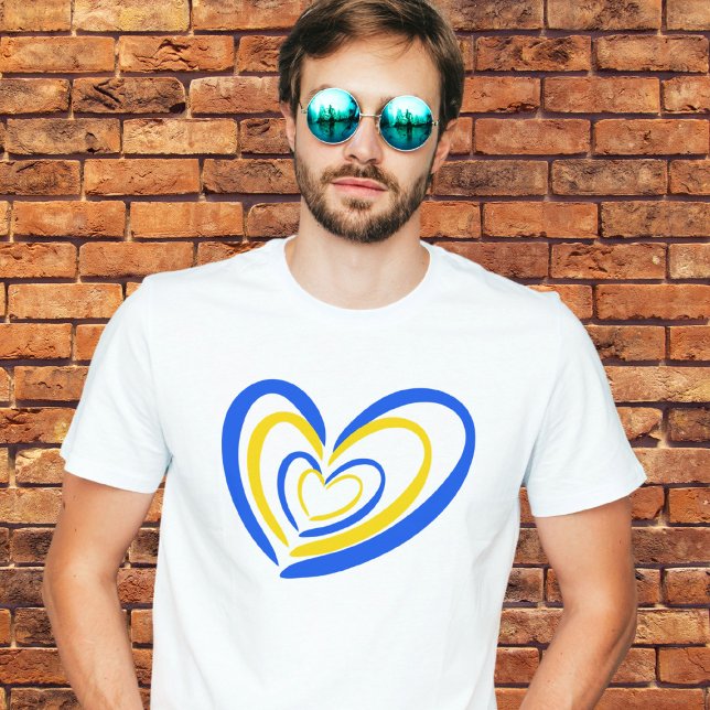 Camiseta Ucrania azul y amarilla inspiran paz no guerra (Subido por el creador)