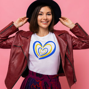 Camiseta Ucrania azul y amarilla inspiran paz no guerra