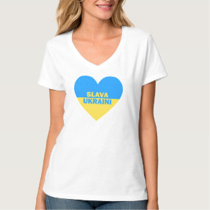 Camiseta Ucrania Bandera Corazón Slava Ukraini