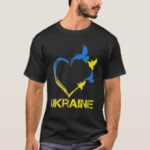 Camiseta Ucrania bandera corazón vintage apoyo ucraniano a