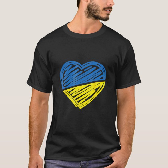 Camiseta Ucrania Bandera el corazón de Ucrania (Anverso)