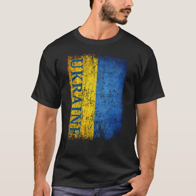 Camiseta Ucrania Bandera Regalo Mujeres Hombres Niños Retro (Anverso)