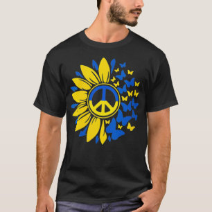 Camiseta Ucrania Bandera ucraniana fletada de girasol femen