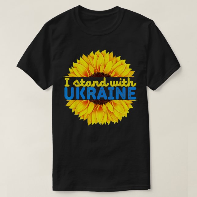 Camiseta Ucrania del girasol estoy de acuerdo con el giraso (Diseño del anverso)