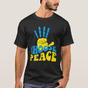 Camiseta Ucrania elige la mano de paz bandera ucraniana de 