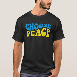 Camiseta Ucrania elige la paz con bandera ucraniana
