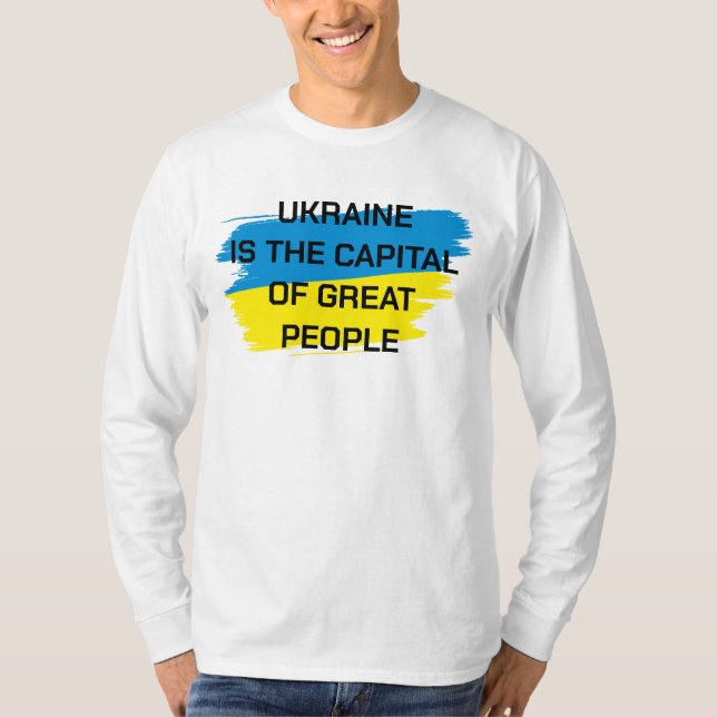 Camiseta Ucrania es la capital de la Gran Mano de la Gente (Anverso)