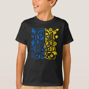 Camiseta Ucrania Escudo De Armas Floral Tridente Ucraniano