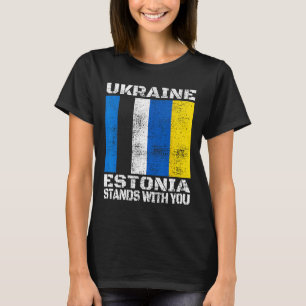 Camiseta Ucrania Estonia Está Contigo Soporte Estonio F
