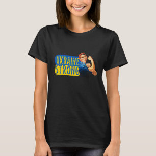 Camiseta Ucrania fuerte Rosie the Riveter