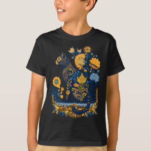 Camiseta Ucrania Gato Lindo Floral Vintage Bandera Ucranian