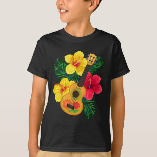 Camiseta Ucrania hawaiana retro uke hibiscus