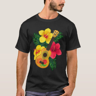 Camiseta Ucrania hawaiana retro uke hibiscus
