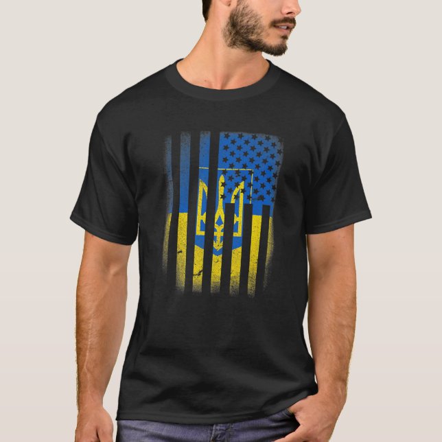 Camiseta Ucrania: La bandera ucraniana, un regalo de los uc (Anverso)