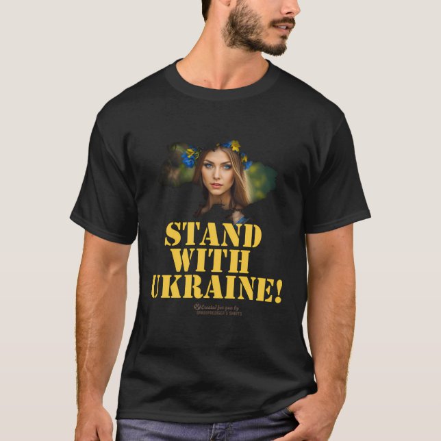 Camiseta Ucrania: La figura ilegal del eslogan femenino (Anverso)