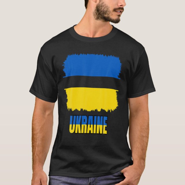 Camiseta Ucrania: La paz se apodera de la bandera de Ucrani (Anverso)