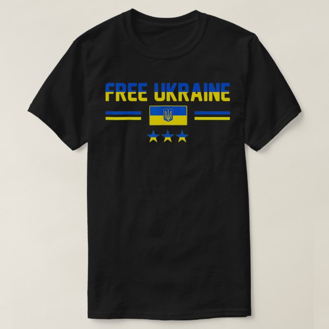Camiseta Ucrania libera al apoyo estadounidense a Ucrania (Diseño del anverso)