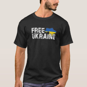 Camiseta Ucrania libre angustiada Bandera Azul Amarilla Vin