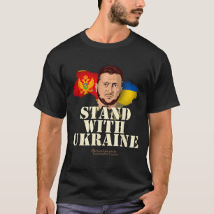 Camiseta Ucrania Montenegro Volodymyr Zelensky Apoya a U